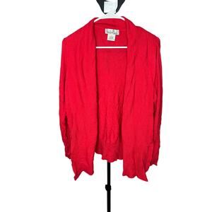 Nouveaux Red Sweater Cardigan Size Medium